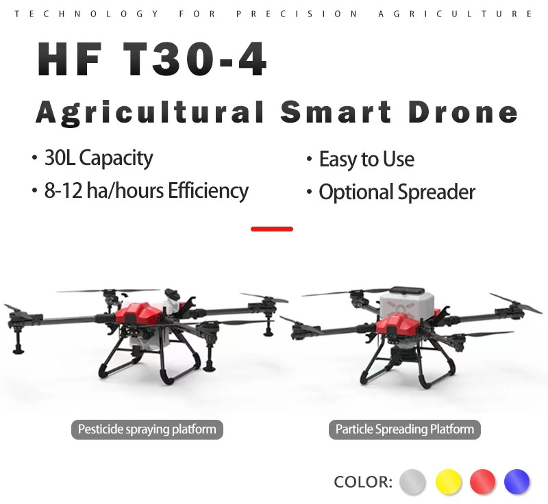 Drone Factory Price 40 Kg Payload RC GPS Frame Stable Hf T30 4 Axis 30L Large Capacity Electric Agricultural Uav Drone Sprayer with Remote Control