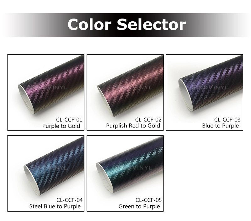 SINOVINYL High Quality Automotive Color Change Film High Brightness Chameleon Carbon Fiber